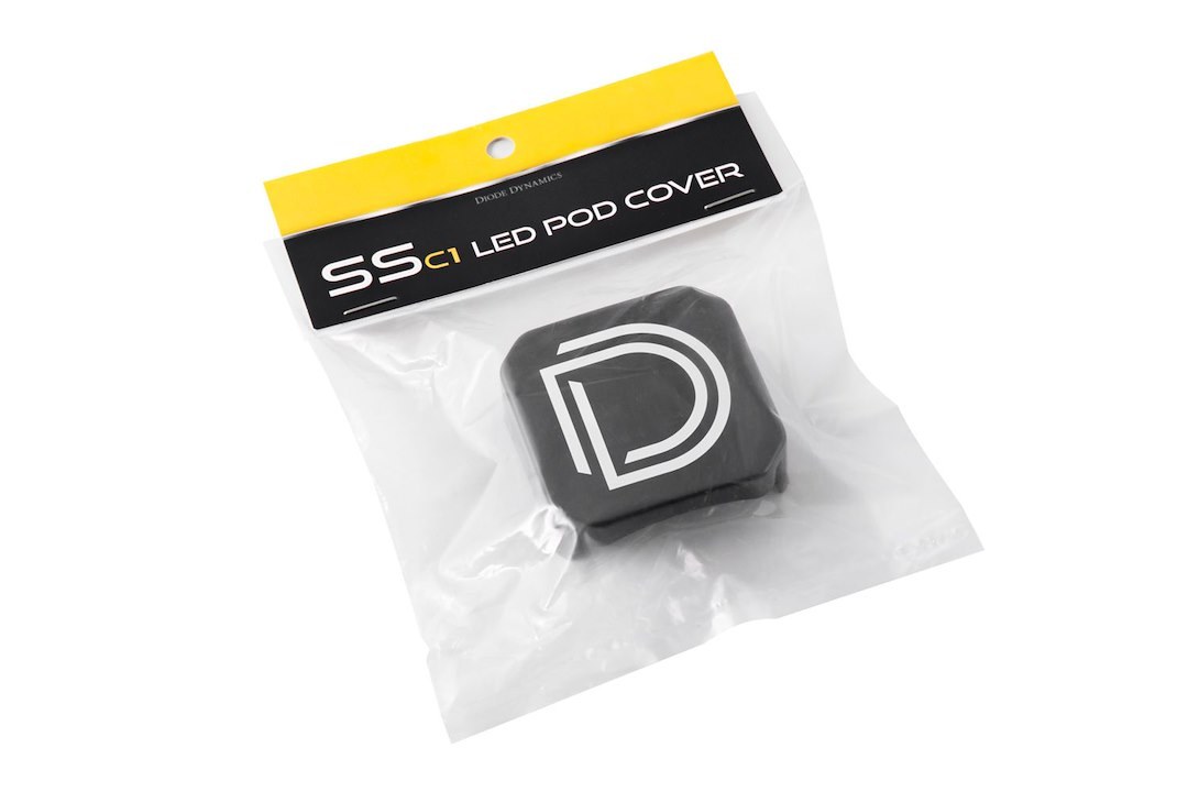 Diode Dynamc Driving/ Fog Light Cover, Stage Series C1, Square, Black, Polycarbonate Plastic, With Diode Dynamics Logo, Single – DD6603