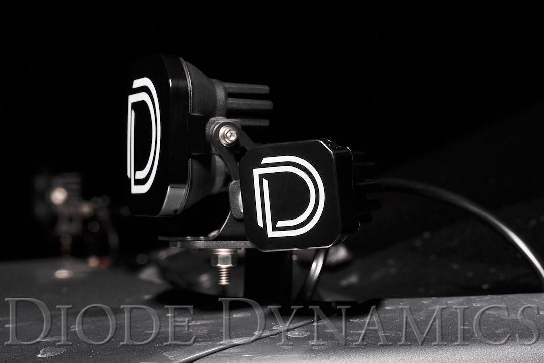 Diode Dynamc Driving/ Fog Light Cover, Stage Series C1, Square, Black, Polycarbonate Plastic, With Diode Dynamics Logo, Single – DD6603