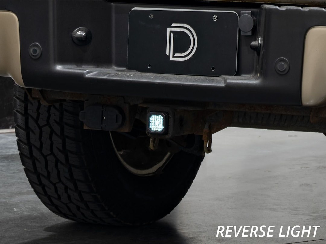 Diode Dynamc Backup Light, SSC1 Sport, 2 Inch Receiver Hitch Mount, Single, Clear Reverse Light/ Red Running Light/ Red Fourth Break Light – DD7420