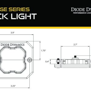 Diode Dynamc Underbody Light Installation Kit, Stage Series, For Stage Series Underbody Lights, Flush Mount, Powder Coated, Black, Aluminum – DD7463