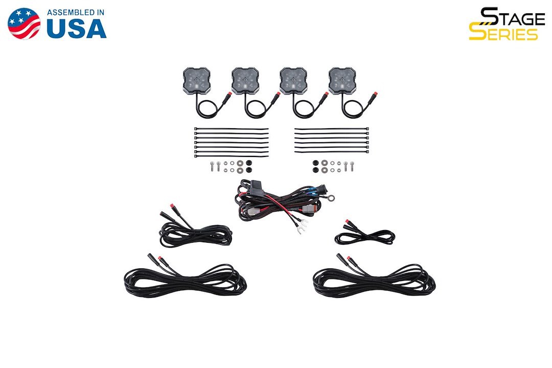 Diode Dynamc Underbody Light Kit, Stage Series, LED Bulb, Rgbw Lumileds Z Es Bulbs, 4.8 Watt, 0.36 Amp Draw at 13.2 Volt – DD7740