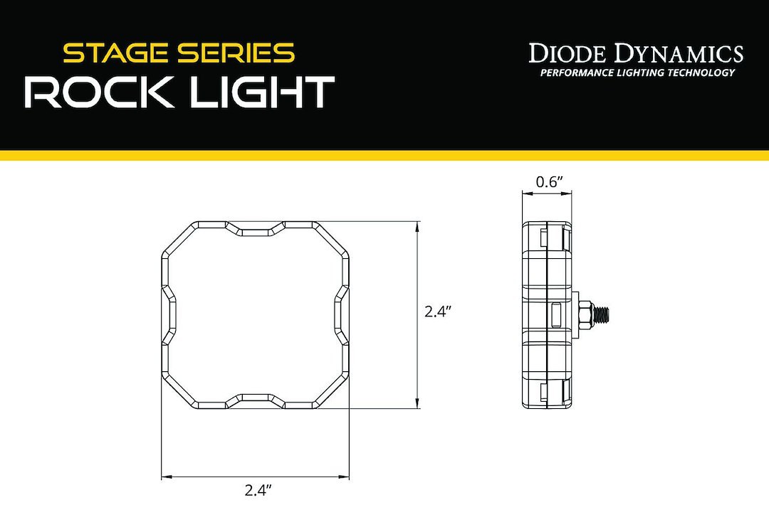Diode Dynamc Underbody Light Kit, Stage Series, LED Bulb, Rgbw Lumileds Z Es Bulbs, 4.8 Watt, 0.36 Amp Draw at 13.2 Volt – DD7740