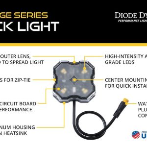 Diode Dynamc Underbody Light Kit, Stage Series, LED Bulb, Rgbw Lumileds Z Es Bulbs, 4.8 Watt, 0.36 Amp Draw at 13.2 Volt – DD7744