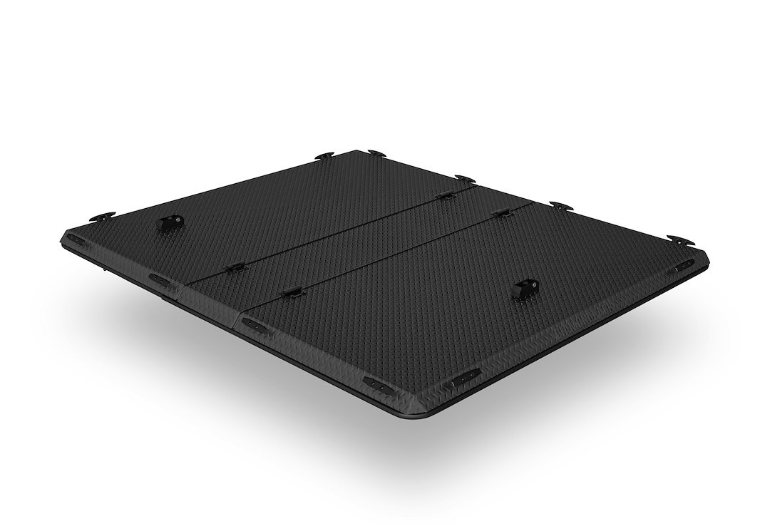 Diamondback Tonneau Cover, HD, Hard Folding, Standard Profile, 2 Panels, Not Hinged IN Front, Rugged Black, Aluminum, Key Lock – FF09S-HD-DX-C12