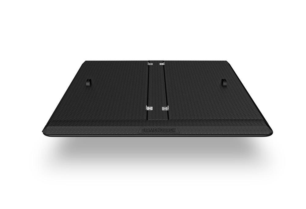 Diamondback Tonneau Cover, 180, Hard Folding, Standard Profile, 2 Panels, Not Hinged IN Front, Rugged Black, Aluminum, Key Lock – TA05S-180-DX