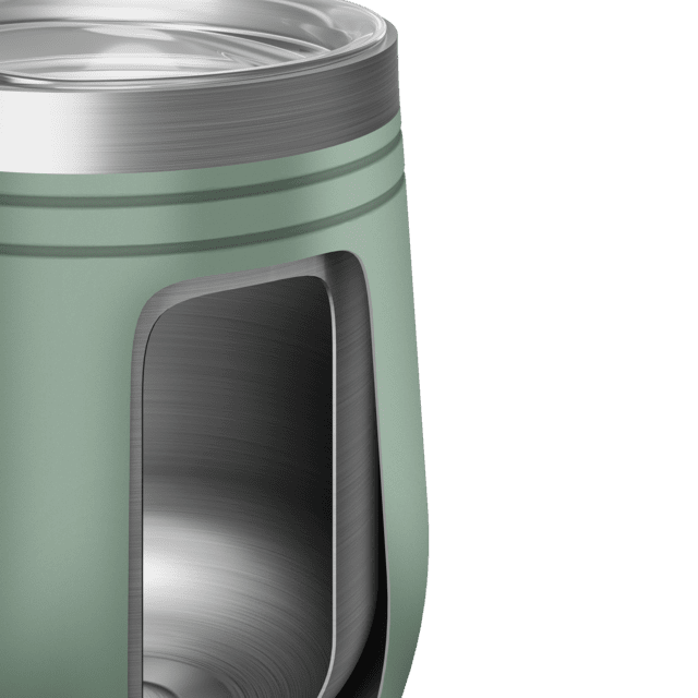Dometic Outd Travel Mug, 10 Ounce/ 300 Milliliter Capacity, Press-Fit Lid, Vacuum Insulated, Without Handle, With Dometic Logo, Moss – 9600050865