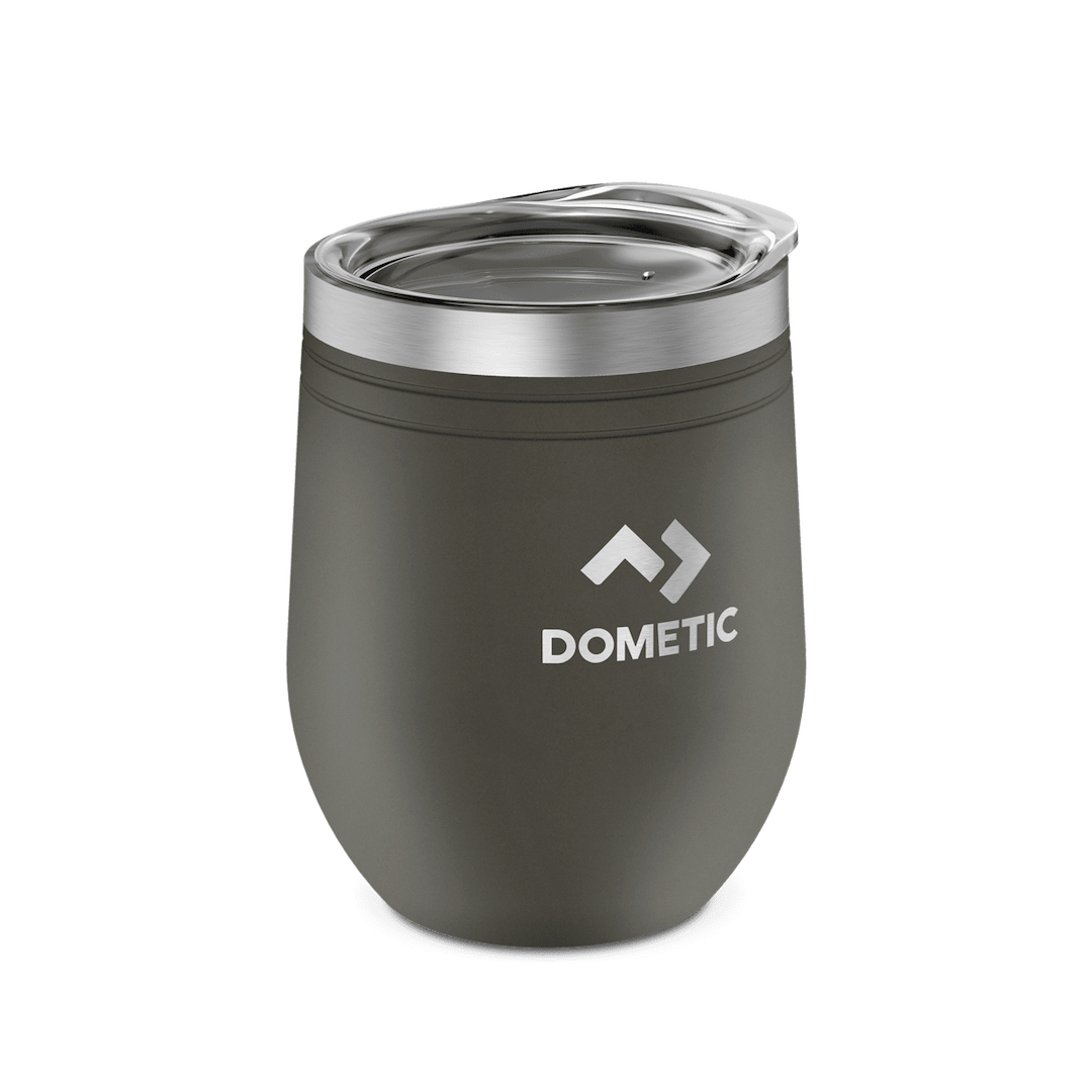Dometic Outd Travel Mug, 10 Ounce/ 300 Milliliter Capacity, Press-Fit Lid, Vacuum Insulated, Without Handle, With Dometic Logo, Ore – 9600050866