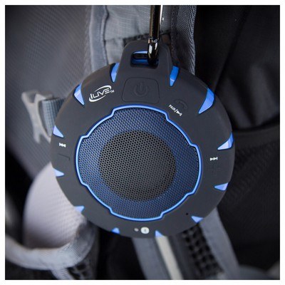 Dpi Bluetooth Phone Speaker, Ilive ™, For Receiving Call/ Listening Music, Up to 60 Foot, Rechargeable Battery, Black/ Blue – ISBW157BU