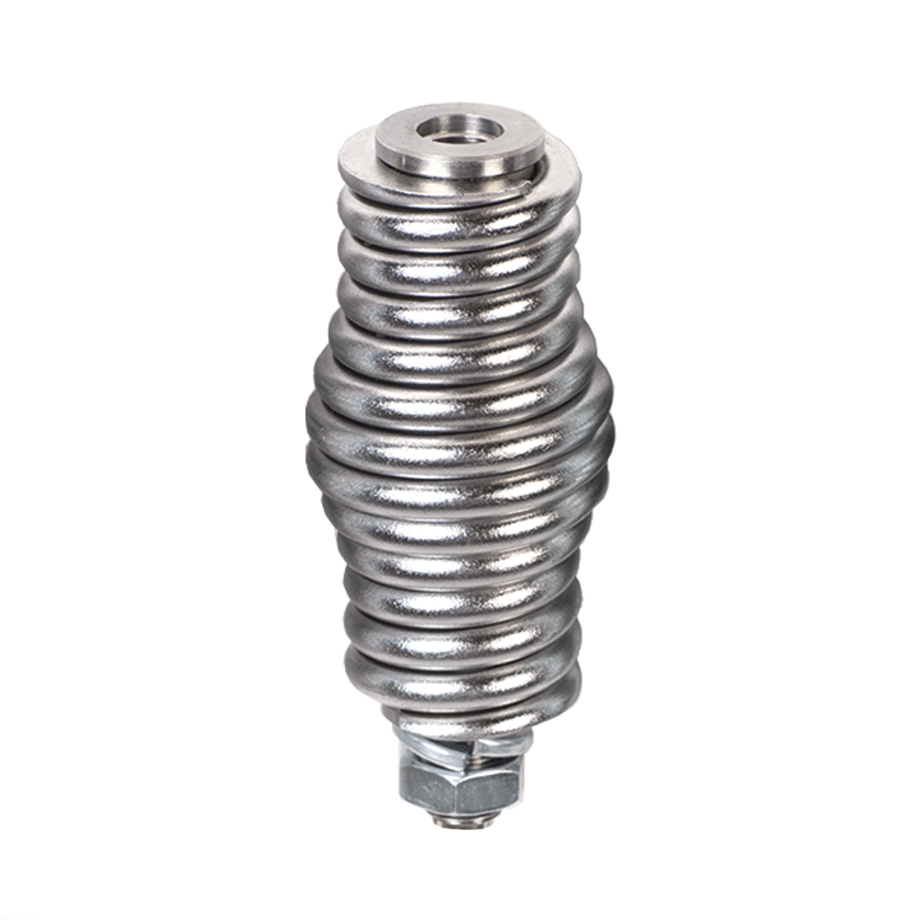 Driver Ind. Warning Whip Base, Safetywhips®, Barrel Spring Base, For Non-Powered Whip, Threaded Whip Connection, Zinc Plated, Steel – 519.30BNP