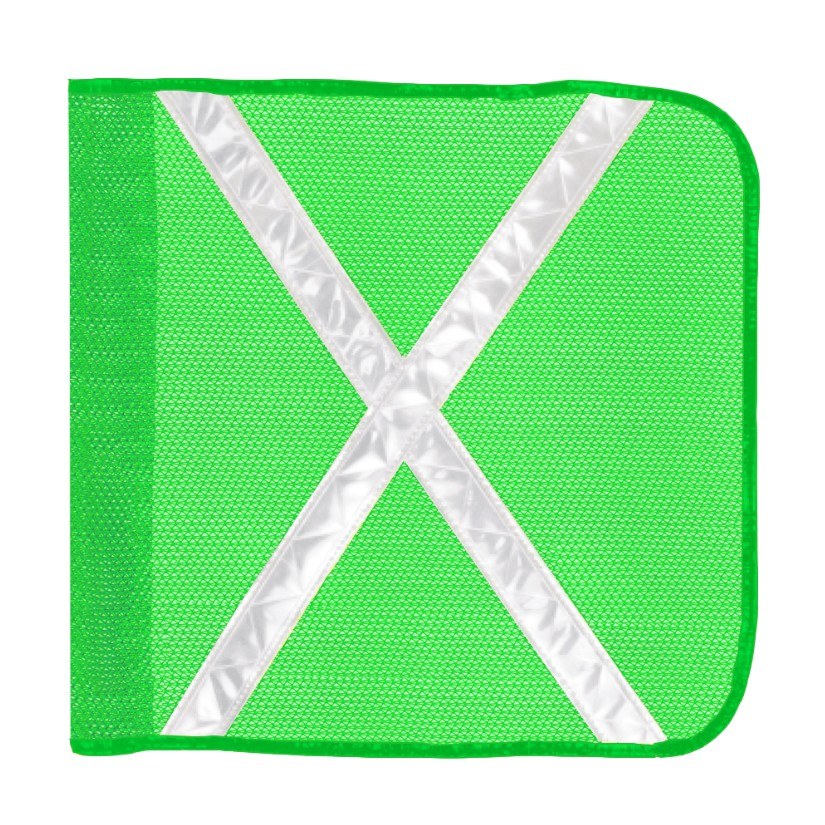 Driver Ind. Warning Whip Flag, Safetywhips®, Fluorescent Green, Square 16 Inch X 16 Inch – FLAG16-G-XW