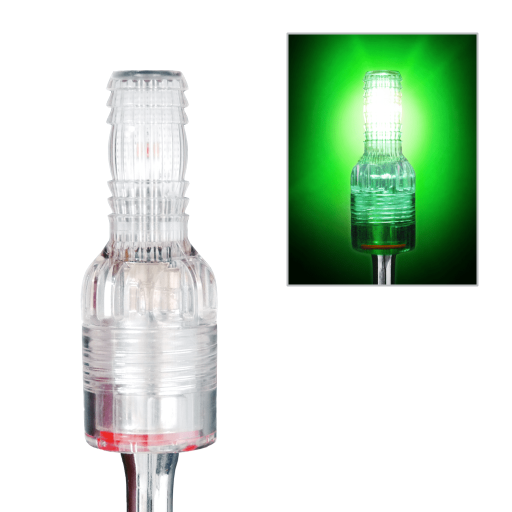 Driver Ind. Warning Whip Light, Safetywhips®, Single Color Green, LED Bulb, Flashing/ Constant Mode, Low Profile – SC3-G