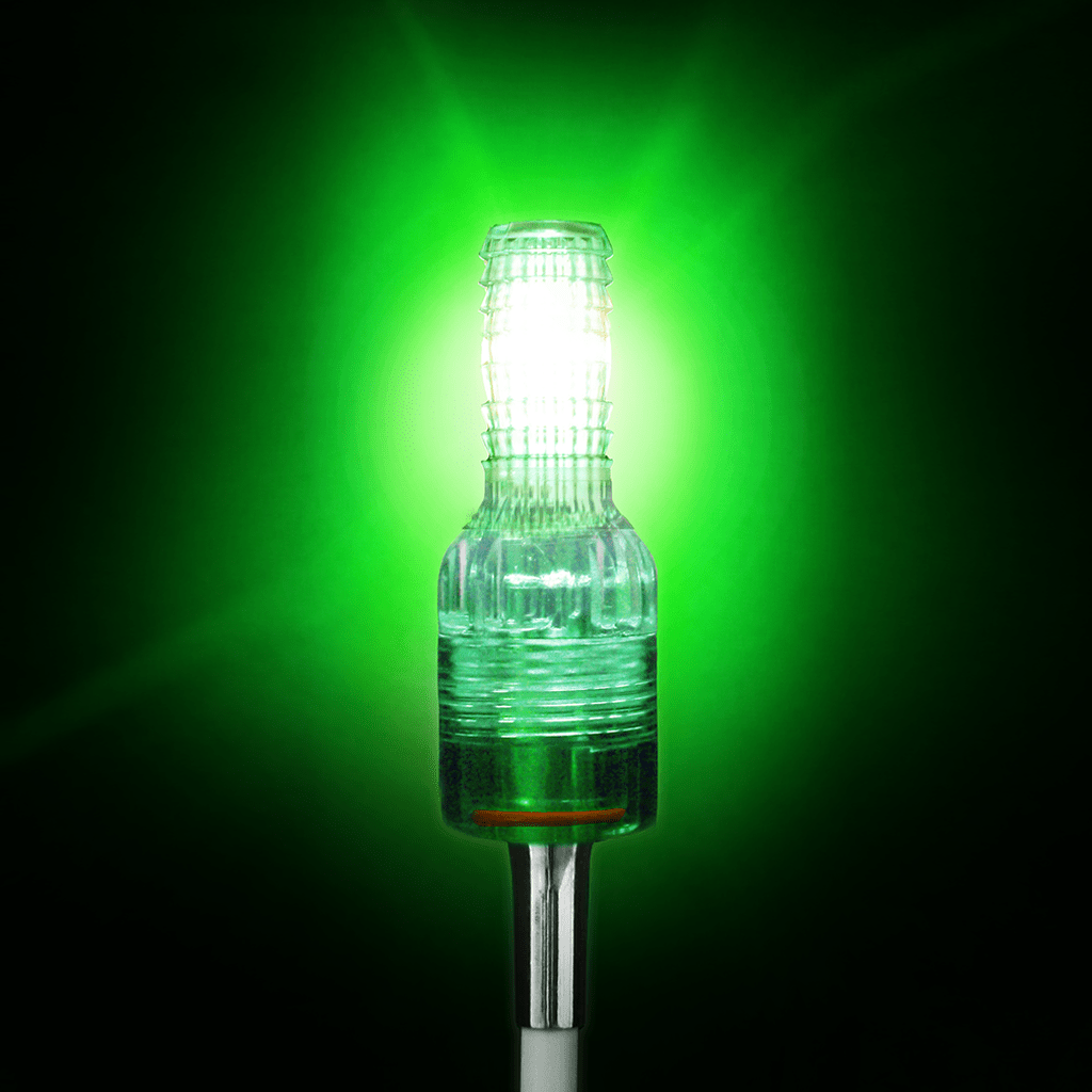 Driver Ind. Warning Whip Light, Safetywhips®, Single Color Green, LED Bulb, Flashing/ Constant Mode, Low Profile – SC3-G