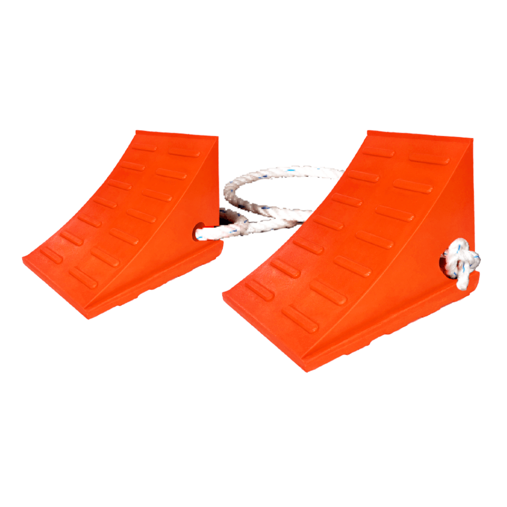 Driver Ind. Wheel Chock, Toro ® 400 Series, Orange, Polyurethane, Set of 2, Tire Diameter Up to 35 Inch, 15 Ton Maximum Capacity – WC-UO400-2R