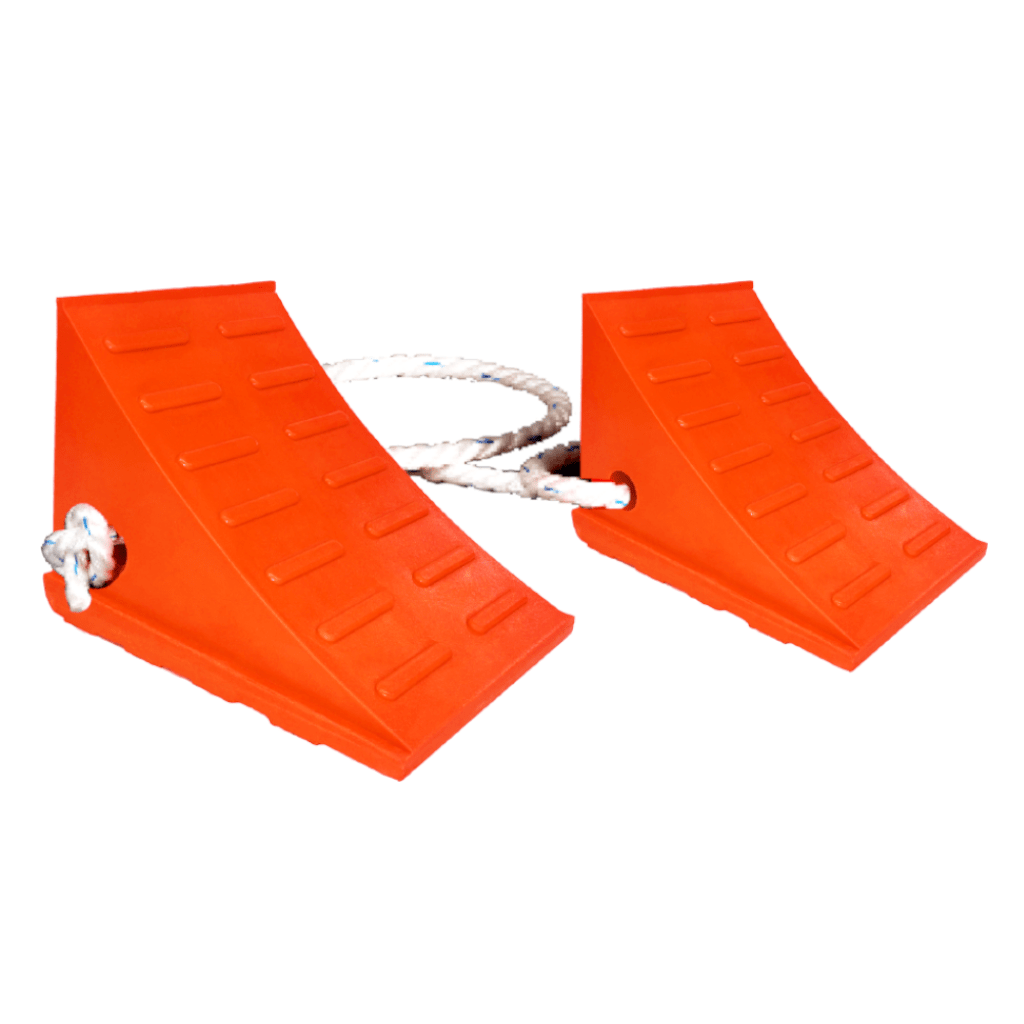 Driver Ind. Wheel Chock, Toro ® 600 Series, Orange, Polyurethane, Set of 2, Tire Diameter Up to 46 Inch, 25 Ton Maximum Capacity – WC-UO600-2R