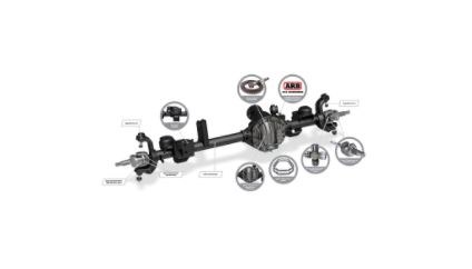 Dana Spicer Axle Complete Assembly, Dana 44, Without Brakes, 32 Spline, 4.10 Ratio, Eaton Electronic Locker, OEM Style Bearing Pockets – 10010455