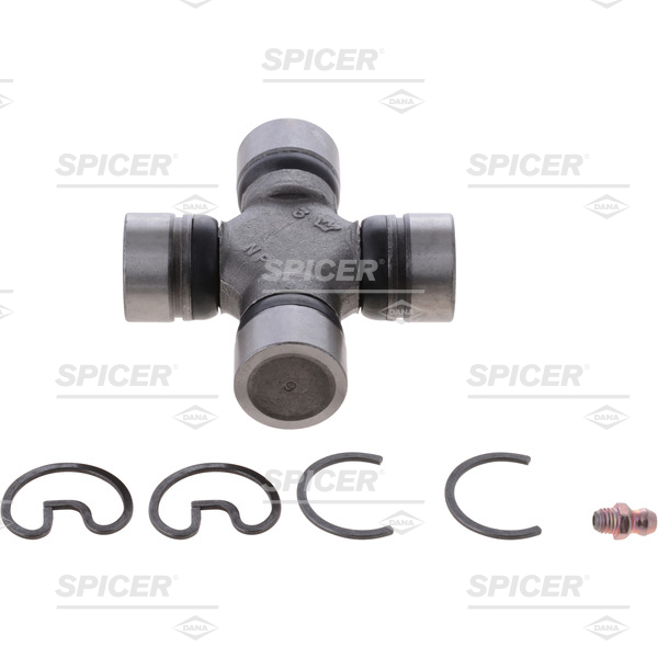 Dana Spicer Universal Joint, 1330/ 7260 Design, Inside/ Outside Retaining Clips, 2 Smooth Round/ 2 Grooved Round Bearings – 5-3246X