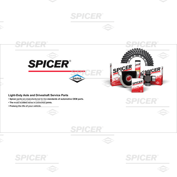 Dana Spicer Universal Joint, 1330/ 7260 Design, Inside/ Outside Retaining Clips, 2 Smooth Round/ 2 Grooved Round Bearings – 5-3246X