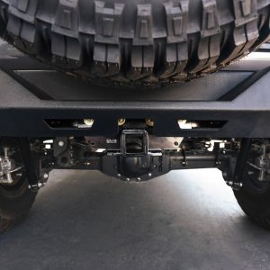 DV8 Offroad Trailer Hitch Rear, 2 Inch Reciever, Bolt-On, Powder Coated, Black, Without 2 Cube Lights – AHJP-02