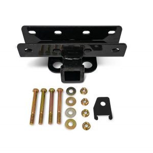 DV8 Offroad Trailer Hitch Rear, 2 Inch Reciever, Bolt-On, Powder Coated, Black, Without 2 Cube Lights – AHJP-02