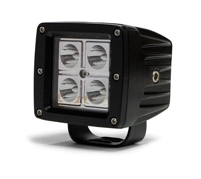 DV8 Offroad Driving/ Fog Light, LED Bulb, 3 Inch Square, 20 Watt, Flood/ Spot Light Beam, 1540 Lumens, Clear Polycarbonate Lens – B3CE16W4W