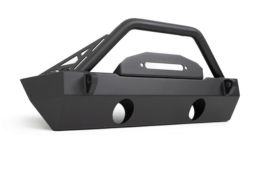 DV8 Offroad Bumper, Modular Design, Mounting Hardware Included, With Bull Bar, Without Skip Plate, With Winch Mount – FBJL-05