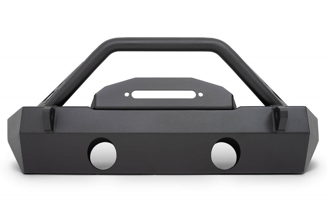 DV8 Offroad Bumper, Modular Design, Mounting Hardware Included, With Bull Bar, Without Skip Plate, With Winch Mount – FBJL-05