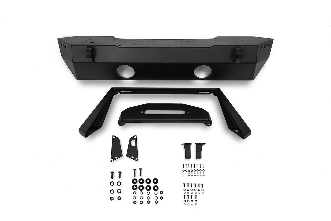DV8 Offroad Bumper, Modular Design, Mounting Hardware Included, With Removable Bull Bar, With 20 Inch Light Bar Mount – FBJL-06