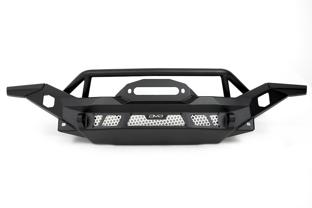DV8 Offroad Bumper, Mto Series, Modular Design, Mounting Hardware Included, Without Grille Guard, With Bull Bar, With Winch Mount – FBJL-12