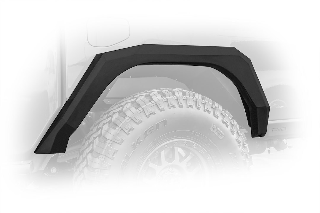 DV8 Offroad Fender Flare, Armor, Bolt-On, Slim, Powder Coated, Black, Steel, Set of 4 – FDGL-02