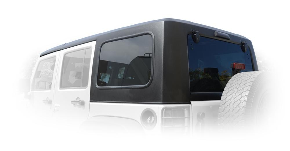 DV8 Offroad Hard Top, Ranger 4, 2 Piece, Without Doors, Fiberglass, Black – HT07SB42