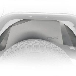 DV8 Offroad Inner Fender, Solid and Perforated Design, With DV8 Logo, With Rock Lights, Raw, Aluminum, Set of 2 – INFEND-01RB