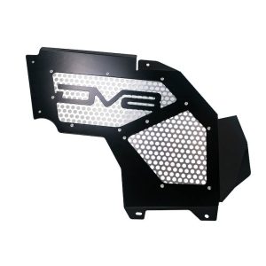DV8 Offroad Inner Fender, Solid and Perforated Design, With DV8 Logo, Powder Coated, Black, Aluminum, Set of 2 – INFEND-03FB