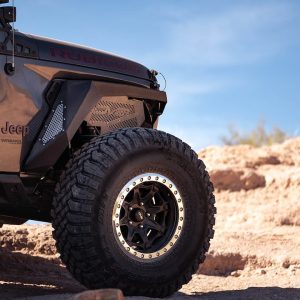 DV8 Offroad Inner Fender, Solid and Perforated Design, With DV8 Logo, Powder Coated, Black, Aluminum, Set of 2 – INFEND-03FB