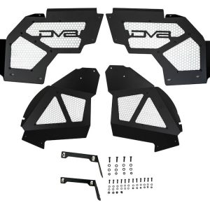 DV8 Offroad Inner Fender, Solid and Perforated Design, With DV8 Logo, Powder Coated, Black Satin, Aluminum – INFEND-06FB