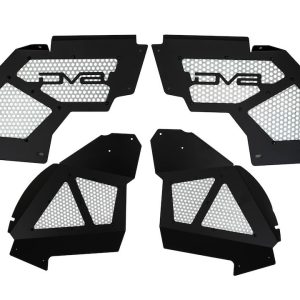 DV8 Offroad Inner Fender, Solid and Perforated Design, With DV8 Logo, Powder Coated, Black Satin, Aluminum – INFEND-06FB