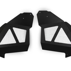 DV8 Offroad Inner Fender, Solid and Perforated Design, With DV8 Logo, Powder Coated, Black Satin, Aluminum – INFEND-06FB