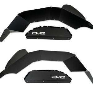 DV8 Offroad Inner Fender, Solid Design, With DV8 Logo, Powder Coated, Black Satin, Aluminum – INFEND-07RB
