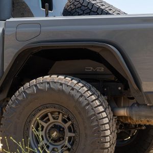 DV8 Offroad Inner Fender, Solid Design, With DV8 Logo, Powder Coated, Black Satin, Aluminum – INFEND-07RB