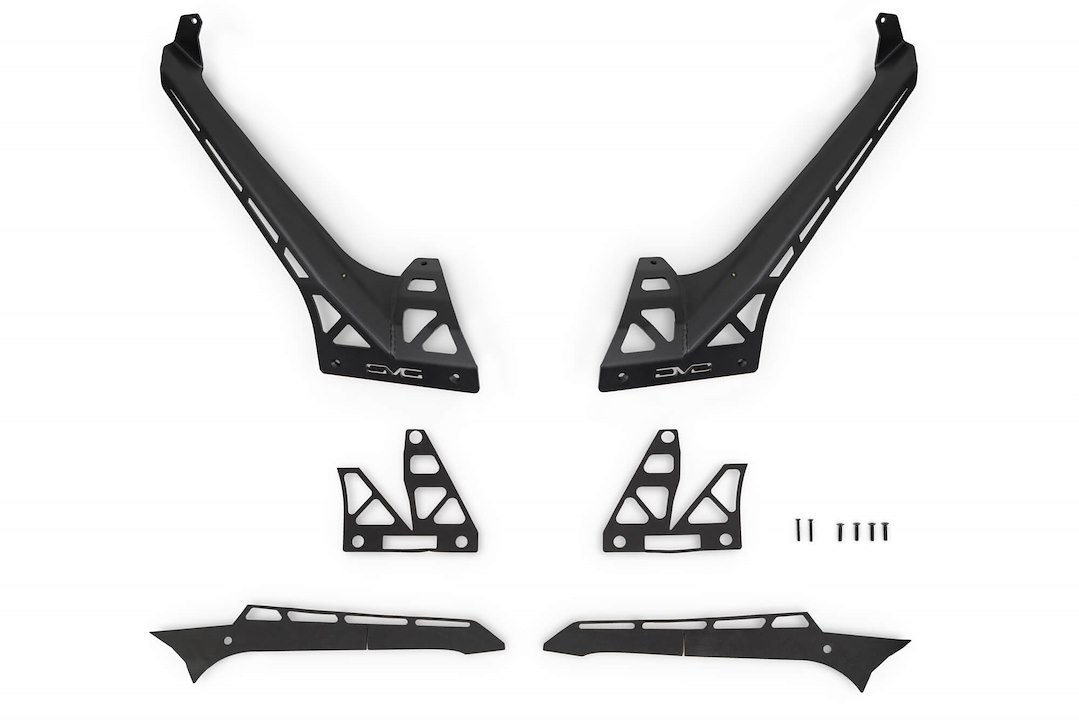 DV8 Offroad Light Bar Mounting Kit, Above Windshield Mount, For Use with LBJL-11, Mounts One 50 Inch LED Light Bar, Powder Coated – LBJL-10