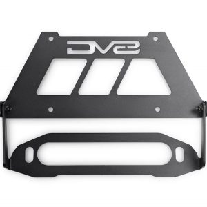 DV8 Offroad License Plate Bracket, License Plate Mounting Bracket, Front Mount, Flip-Up, Fits Most Recessed Standard Fairlead Mounts – LPBM-02