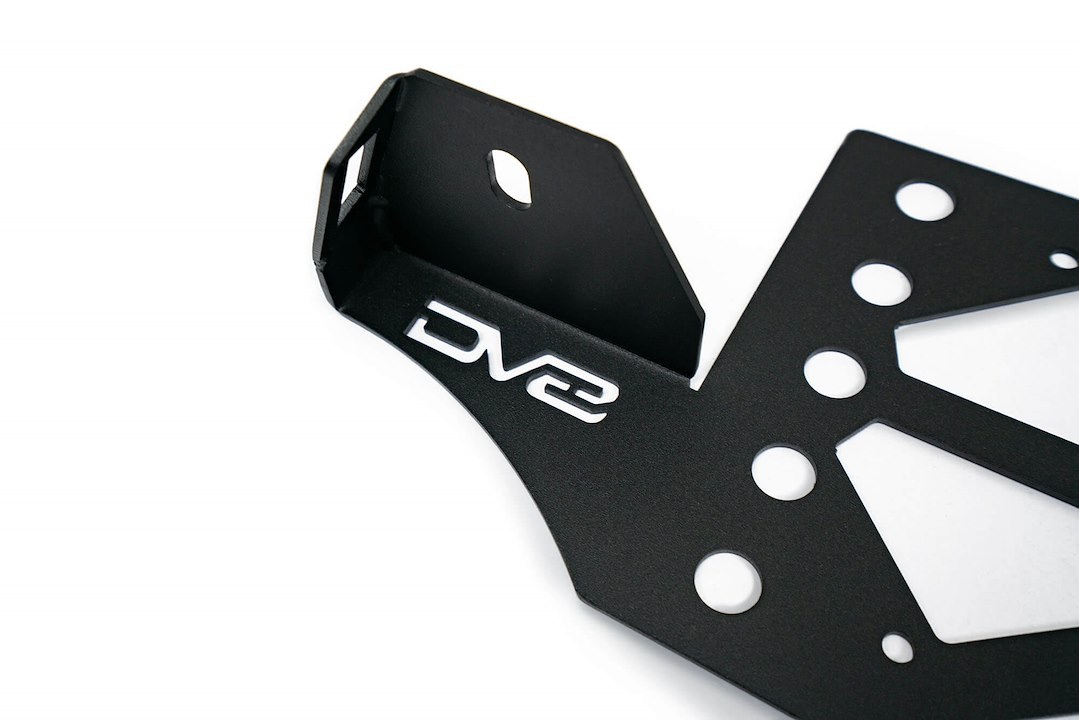 DV8 Offroad License Plate Bracket, License Plate Mounting Bracket, With Built IN Dual 3 Innch Light Pod Mounts, With Side Bottle Opener – LPBM-03