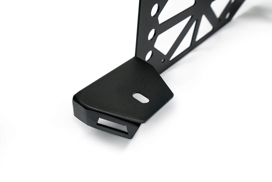 DV8 Offroad License Plate Bracket, License Plate Mounting Bracket, With Built IN Dual 3 Innch Light Pod Mounts, With Side Bottle Opener – LPBM-03