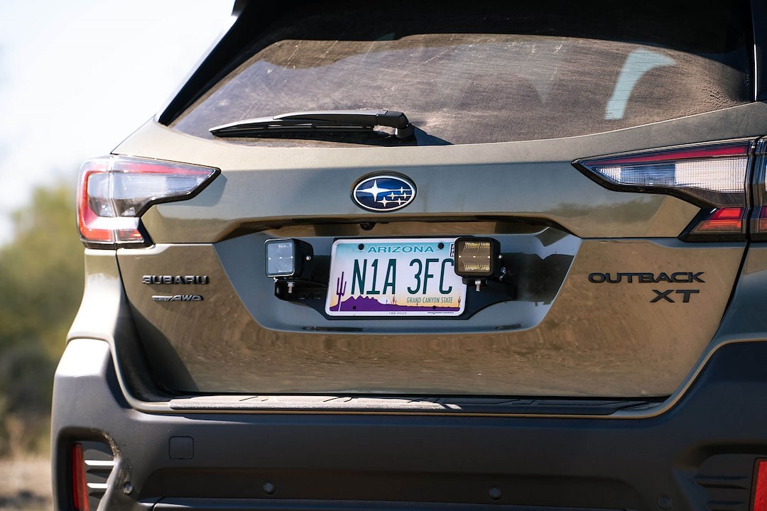 DV8 Offroad License Plate Bracket, License Plate Mounting Bracket, With Built IN Dual 3 Innch Light Pod Mounts, With Side Bottle Opener – LPBM-03