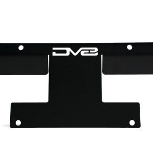 DV8 Offroad License Plate Relocation Kit, Relocates License Plate Below the Center at AN Angle on Front Bumper, Powder Coated, Black, Steel – LPBR-01