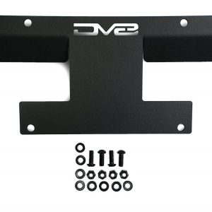 DV8 Offroad License Plate Relocation Kit, Relocates License Plate to Driver’s Side of Front Bumper, Powder Coated, Black, Steel – LPBR-02