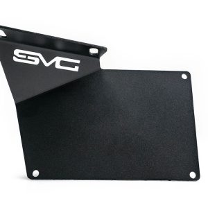 DV8 Offroad License Plate Relocation Kit, Relocates License Plate to Driver’s Side of Front Bumper, Powder Coated, Black, Steel – LPBR-02