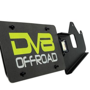 DV8 Offroad License Plate Relocation Kit, Relocates License Plate to Tailgate, Mounts to OEM Tire Carrier – LPBR-03