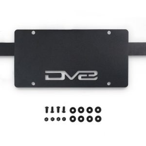 DV8 Offroad License Plate Bracket, License Plate Mounting Bracket, Relocates License Plate Below the Grille – LPBR-04