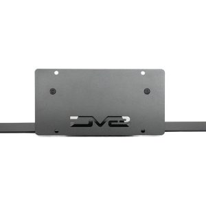 DV8 Offroad License Plate Relocation Kit, Relocates License Plate Below the Center at AN Angle on Front Bumper, Powder Coated, Black, Steel – LPBR-05