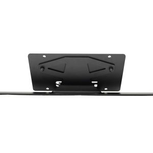 DV8 Offroad License Plate Relocation Kit, Relocates License Plate Below the Center at AN Angle on Front Bumper, Powder Coated, Black, Steel – LPBR-05